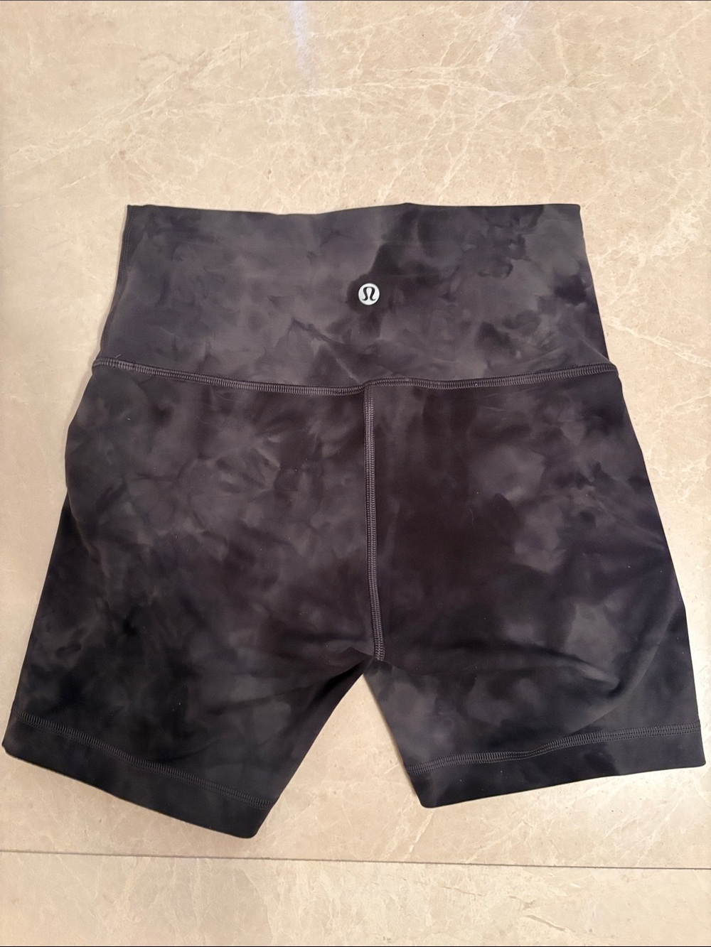 lululemon athletica Black Tie-Dye High-Rise Bike Shorts